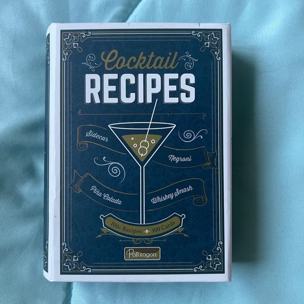 PARAGON Cocktail Recipes Book - Blue and Gold